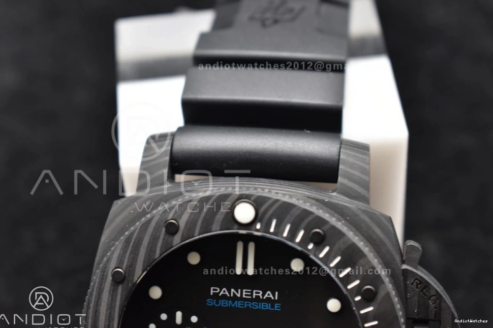 989 Rubber P.900 Best Carbotech Clone 42mm FashionForward Dial Strap Black PAM2231 Edition VSF on 1204